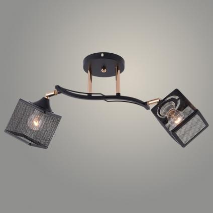 Люстра XA1748B/2 BK+FGD черный/золото 2х60W E27 d570 h250, HN25